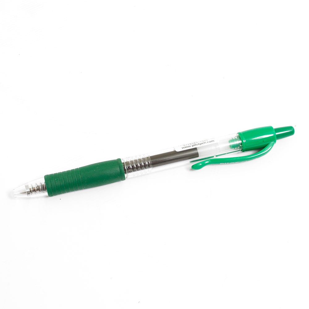 Pilot, Gel, Art & School, G2, Retractable, Extra-fine, Pen, 82383, Green